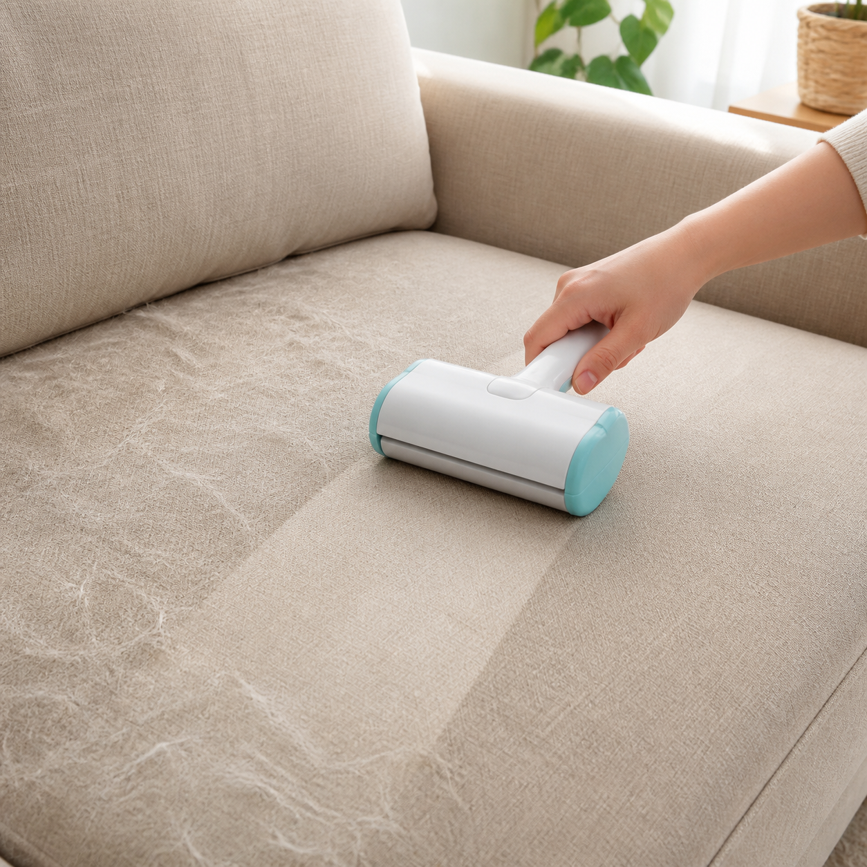 FurLift Reusable Pet Hair Roller for Couch & Car